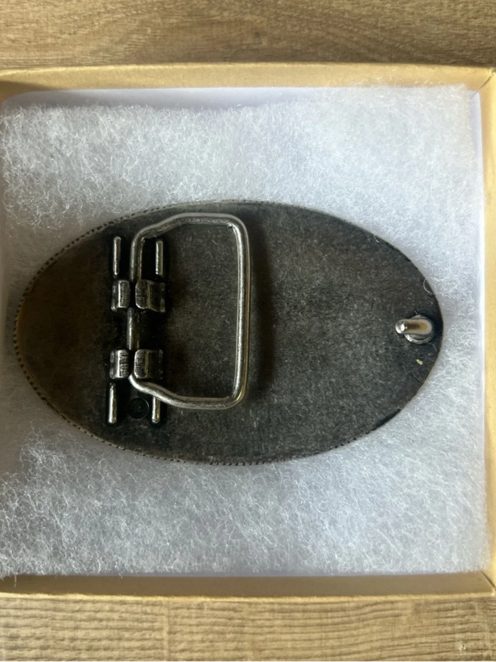 Western Longhorn Oval Belt Buckle - Silver‎ Tone